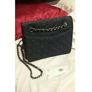 **sold**ebay. New Tory burch purse fleming denim