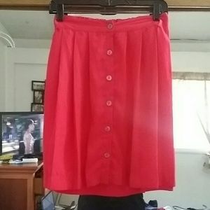 Pink button down skirt