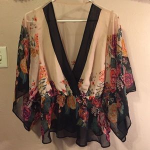 Loose floral blouse