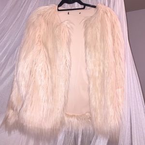 Pink fur jacket