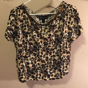 Off the Shoulder Cheetah Shirt