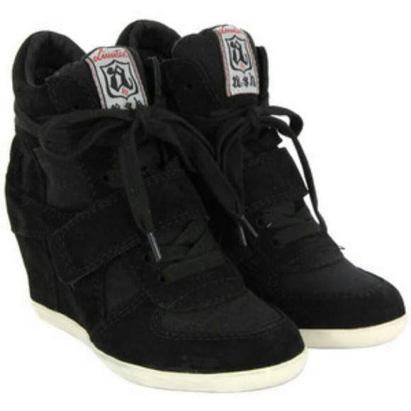 ash bowie wedge sneaker black