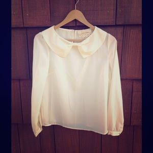 Elegant Bow Collar Blouse
