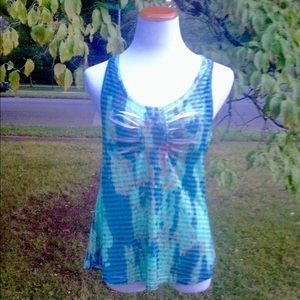 Tie Dye Free People Tank, w/ racer back. Sz M/M