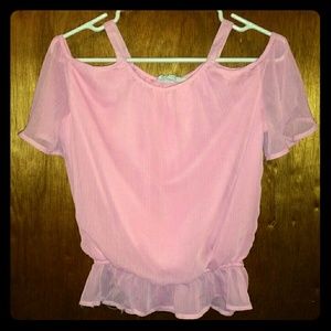 Sheer pink top