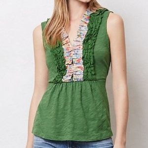 Anthropologie Ruffled Lyra top