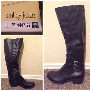 Black Double Strap Riding Boot