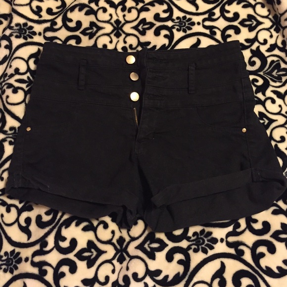 Black high waisted shorts