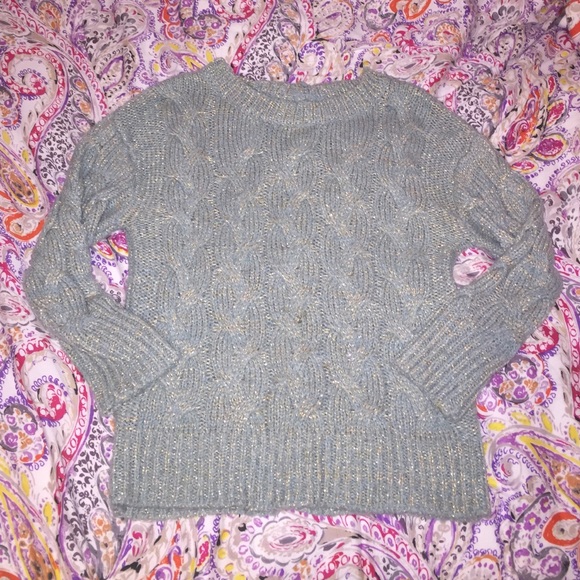 Mint with Gold details Sweater