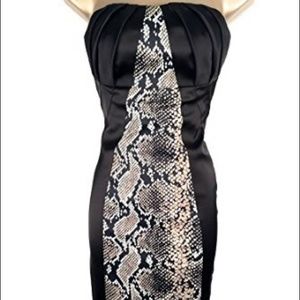Karen Millen snake print strapless
