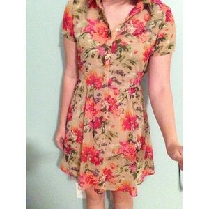 Floral Button Up Dress