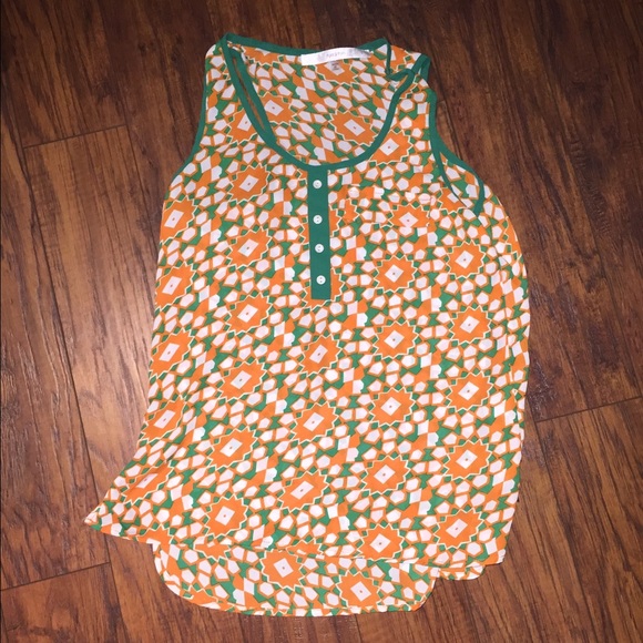 retro patterned loose tank