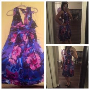 Silk Floral Cocktail Dress