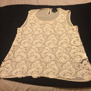 Cynthia Rowley cream lace top