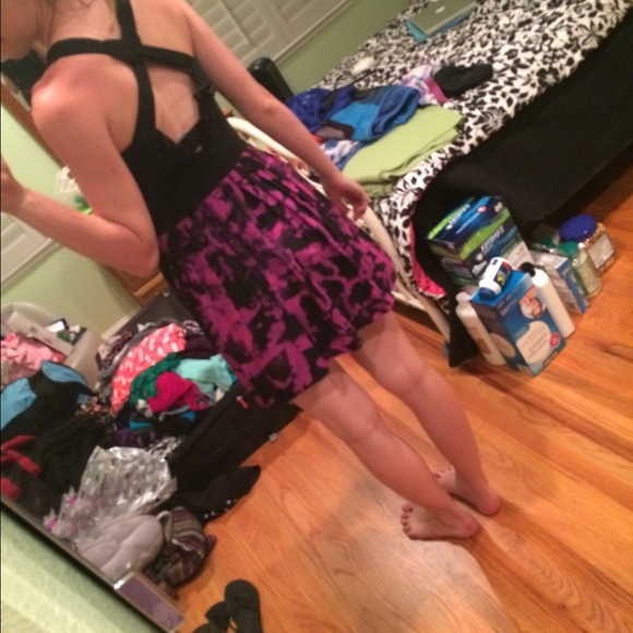 Black and purple Bebe dress - Picture 2 of 4