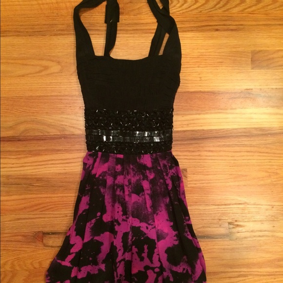 Black and purple Bebe dress - Picture 4 of 4