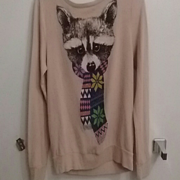 Forever21 raccoon neon long sleeve