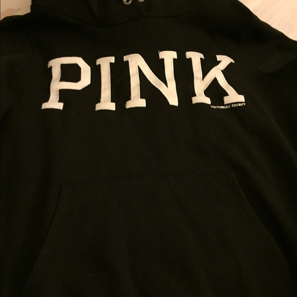 Black Victoria Secret Pink Hooded Sweatshirt
