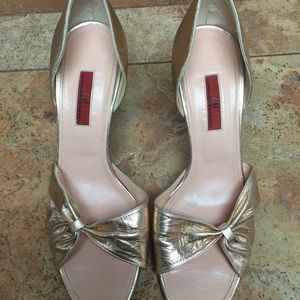 Carolina Herrera Rose Gold Heels