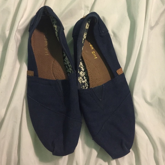 Navy Blue Slipons