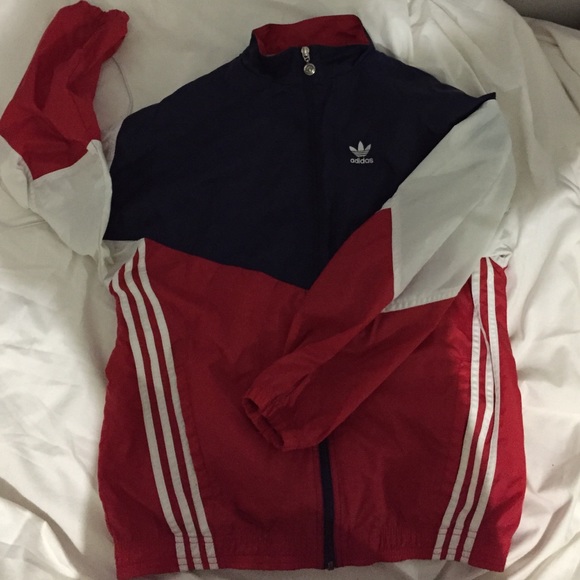 red black white adidas jacket