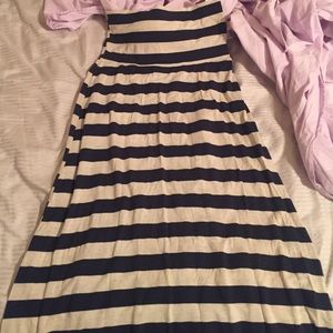 Striped maxi skirt
