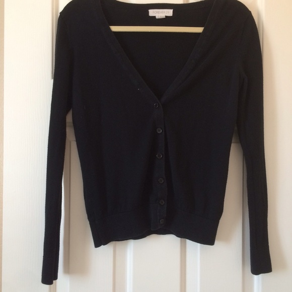 Black V-Neck Cardigan