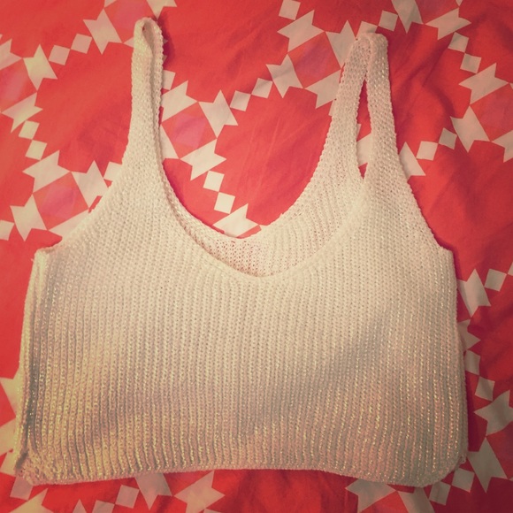 Iridescent American Apparel crop tank