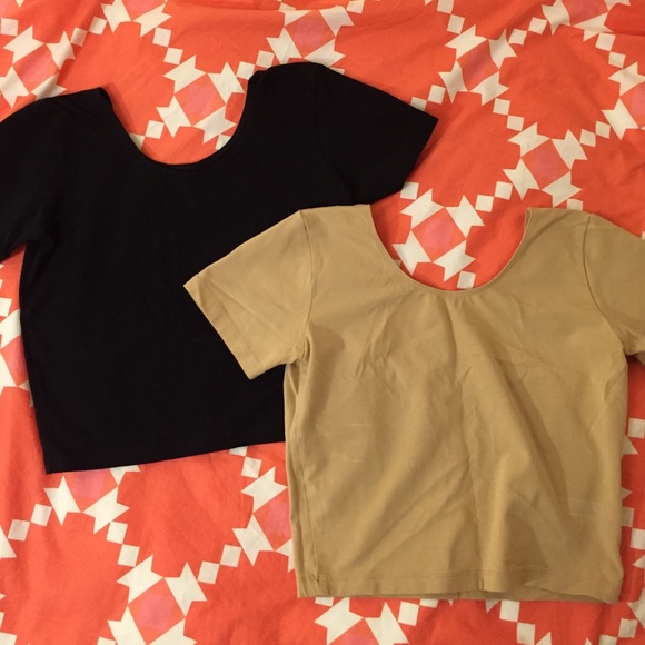 American Apparel camel crop top