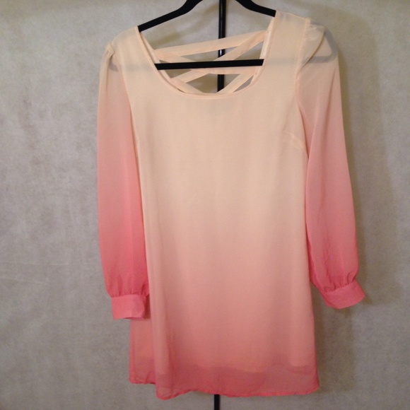 Cream and pink ombré dress - Picture 1 of 4