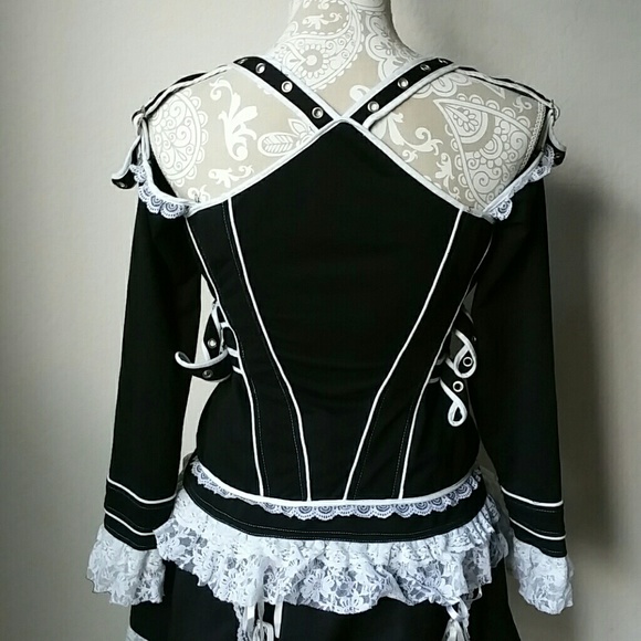 Gothic Lolita White Lace Jrock Top - Picture 3 of 3