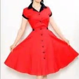 Red diner dress