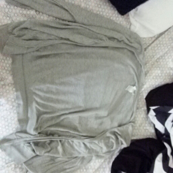 Gray button cardigan