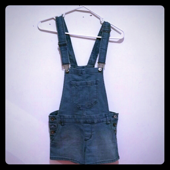 Denim overall shorts from F21