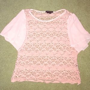 Lace short sleeve top