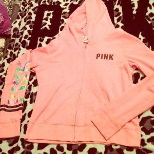 VS Pink zip up hoodie