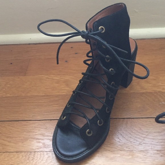 Free people minimal lace up heel