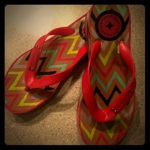 BCBGeneration Wedge Flip Flops