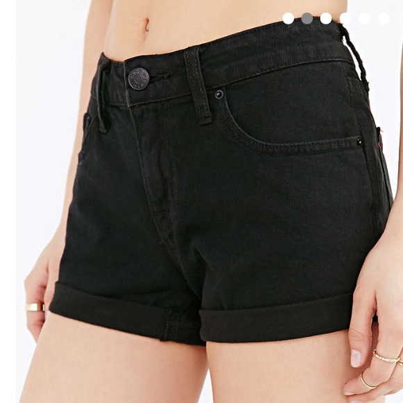 BDG black high waist shorts