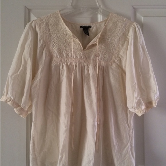 Embroidered lucky brand blouse