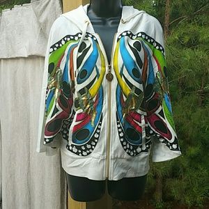 Unique Apple Bottoms hooded butterfly jacket