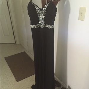 Black floor length dress