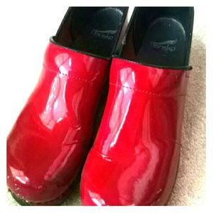 Red Patent Leather Dansko Professional