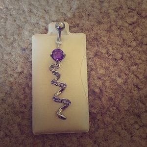 Purple Swirl Belly Button Ring