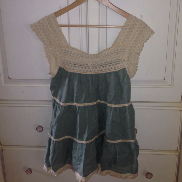 Free People Tier Tank in Jade