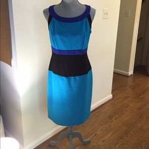 Calvin Klein color block dress. As seen in Glee!