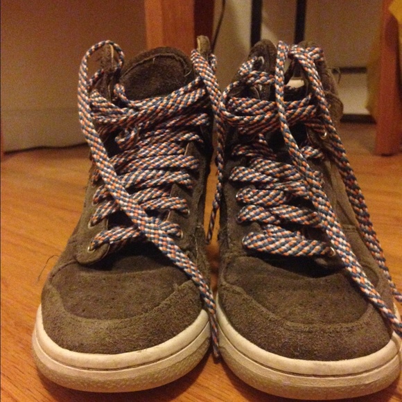 Steve Madden Suede Wedge Sneakers - Picture 2 of 3