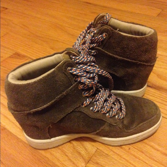 Steve Madden Suede Wedge Sneakers - Picture 3 of 3