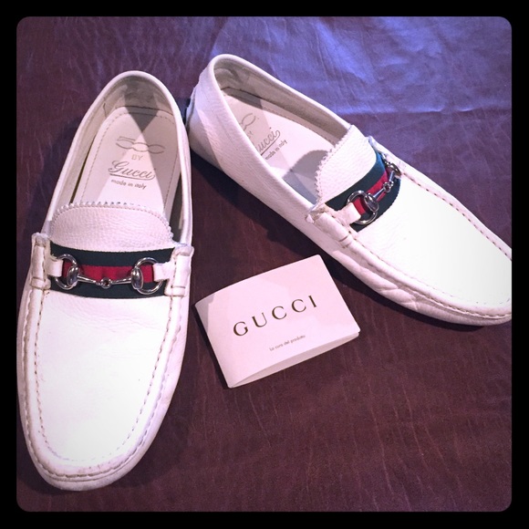 White Gucci man's shoes