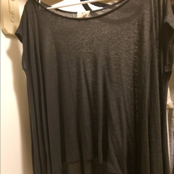 grey loose flare top